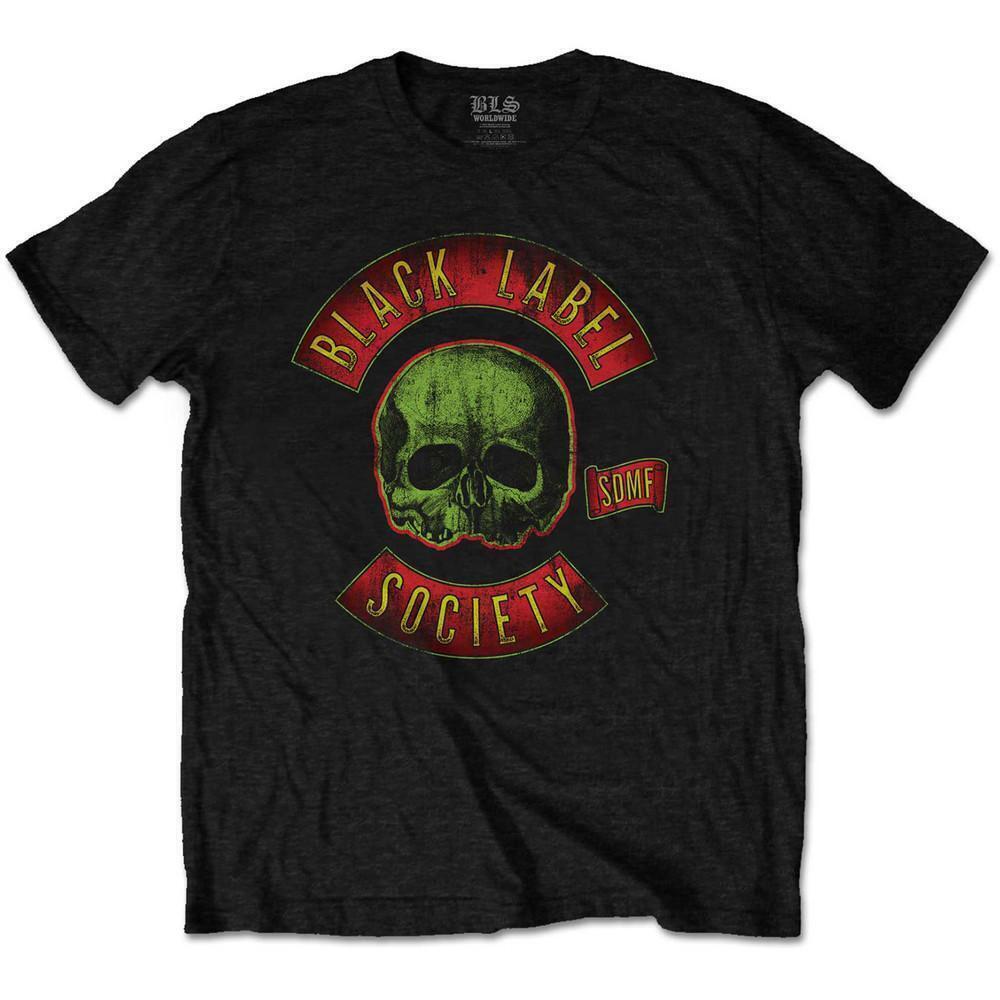 Black Label Society Unisex T Shirt Skull Logo Red Green